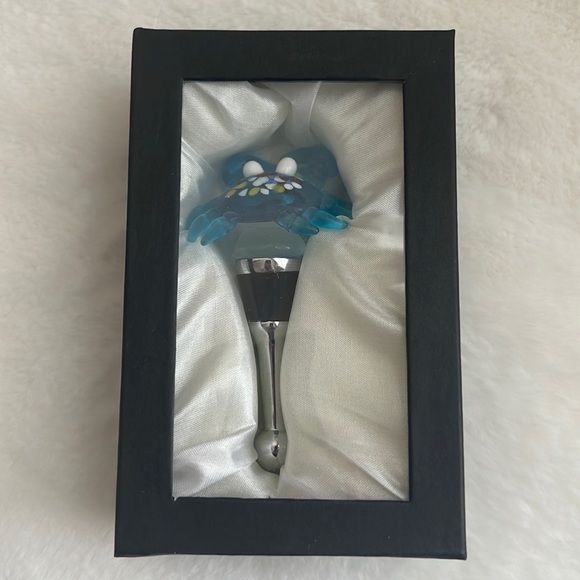 Hand Blown Glass Crab Wine Stopper NEW! - Picture 7 of 7